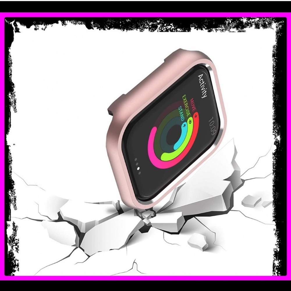 New Unisex Rose Gold Apple Watch Shiny Bumper Case 42mm - Picture 10 of 10